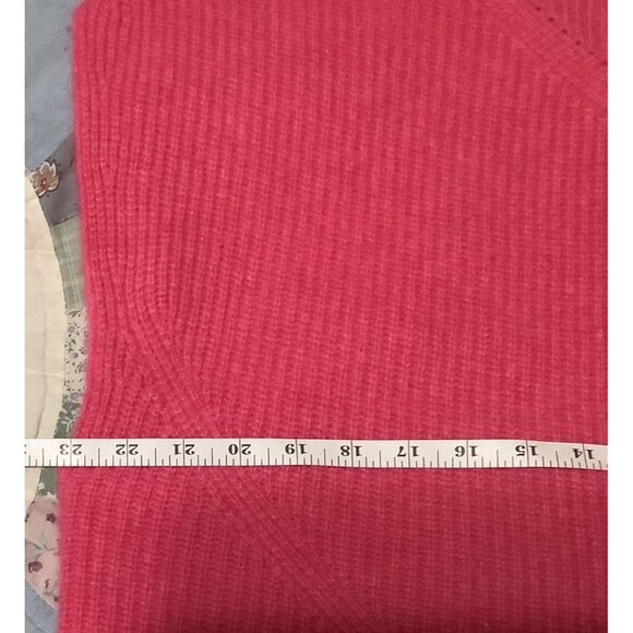 Anthropologie The Cashmere Collection Pink Ribbed Knit Poncho - Picture 7 of 8